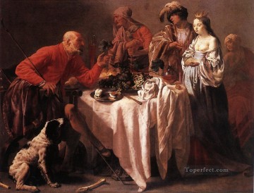 ヘンドリック・テル・ブリュッヘン Painting - ラバンを非難するヤコブ オランダの画家ヘンドリック・テル・ブリュッヘン